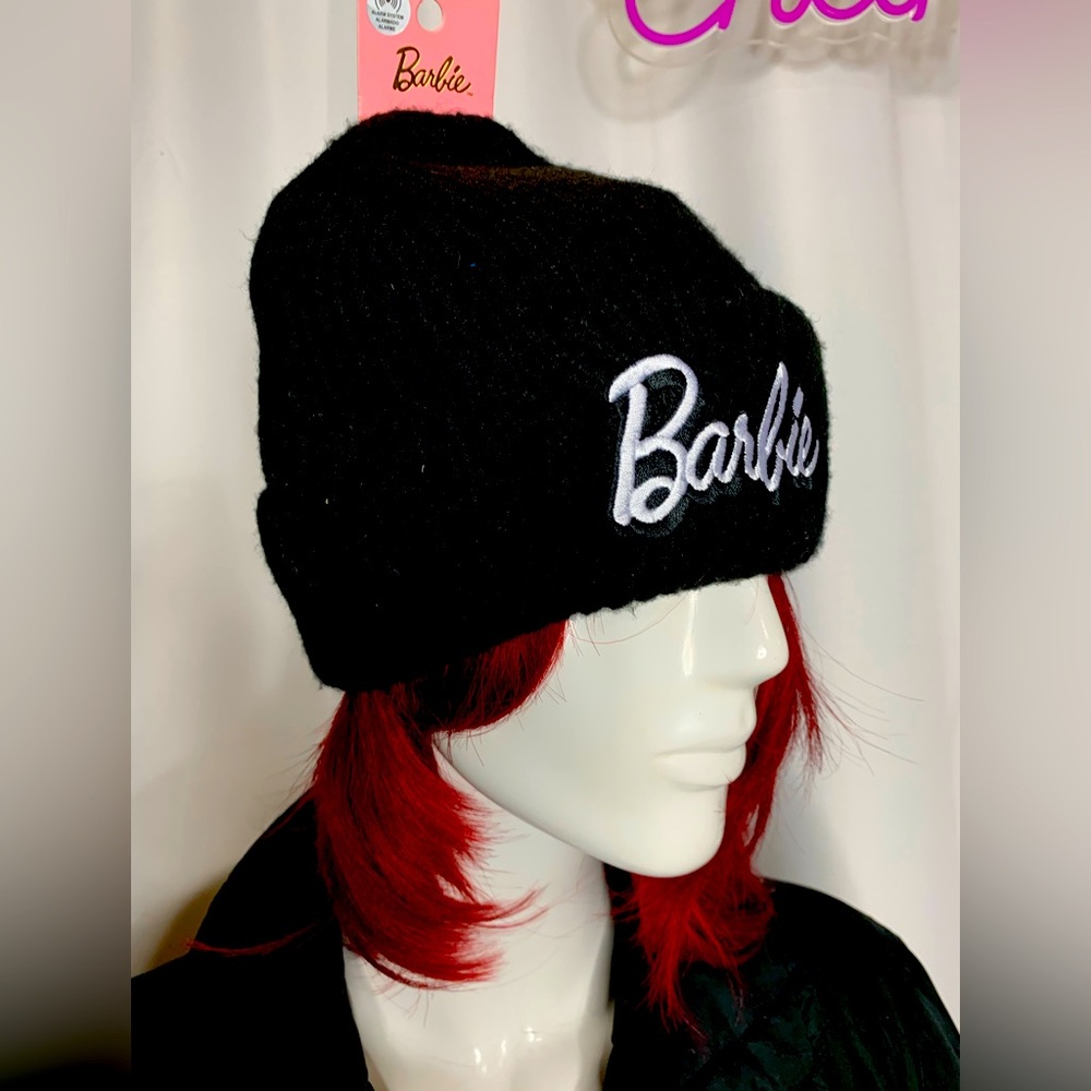 NWT Barbie Black Beanie